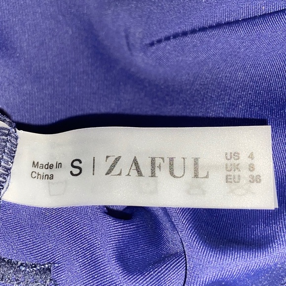 Zaful Navy Cross Back Bikini Top, Size Small/US 4 - Picture 4 of 5